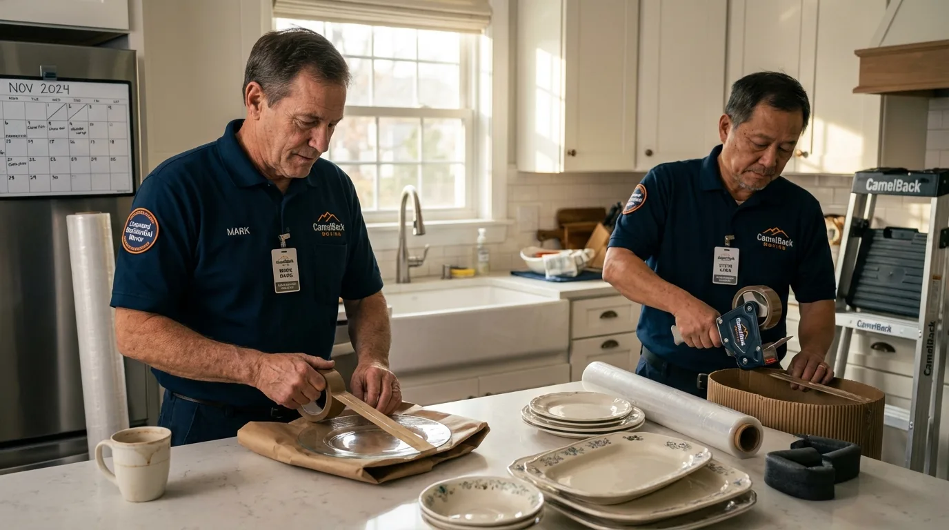 Professional crew packing kitchen dishware in Carson City, NV